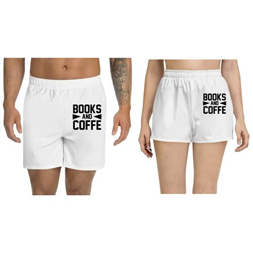 Men and Women Printed Regular fit Casual Polyester Couple White Shorts (ZPOD-0002680-set-M_ms)-image-34