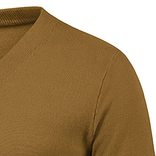 JEsilunmaMY Mens Solid Color Button Down Cardigans Casual V Neck Knit Sweaters with Pocket Lightweight Cardigan Knitwear3