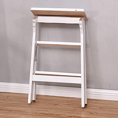 Taburete de escalera de 3 peldaños de madera plegable para interior 3