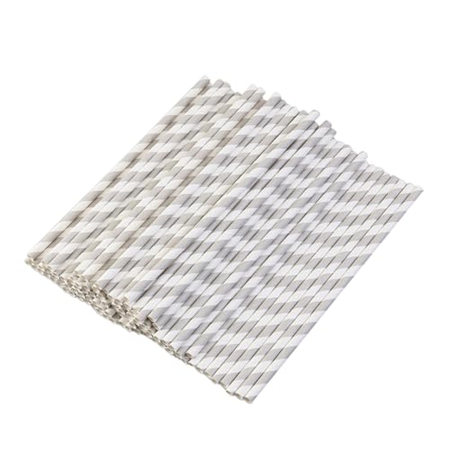 Pitillos desechables de papel gris 19 cm 200 pcs miniatura 1