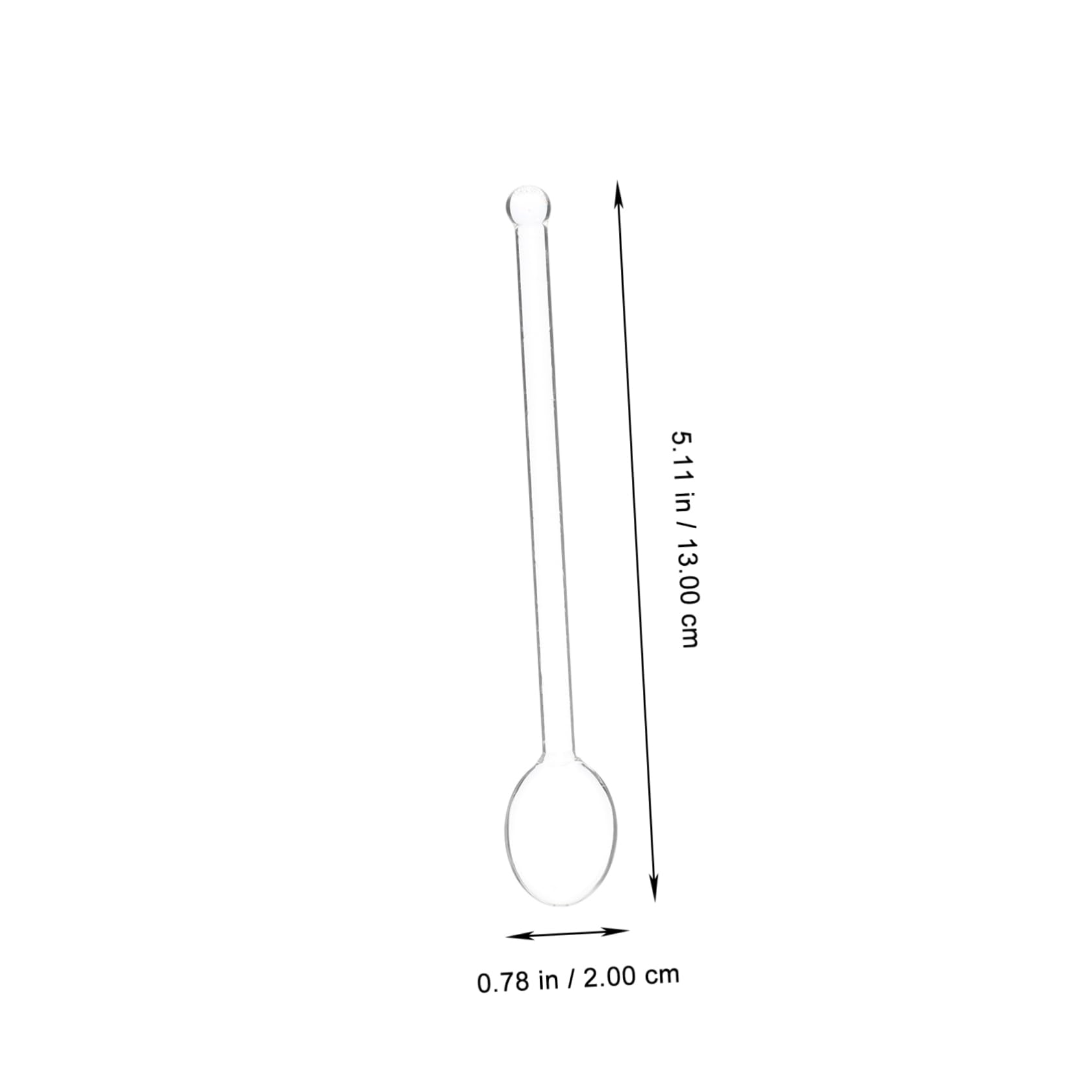 Ciieeo 15 Piezas Cuchara alta en borosilicato cucharas de condimentos de mesa cucharas de cafe agitador de café espresso cucharas agitadoras cuchara de vidrio familiar