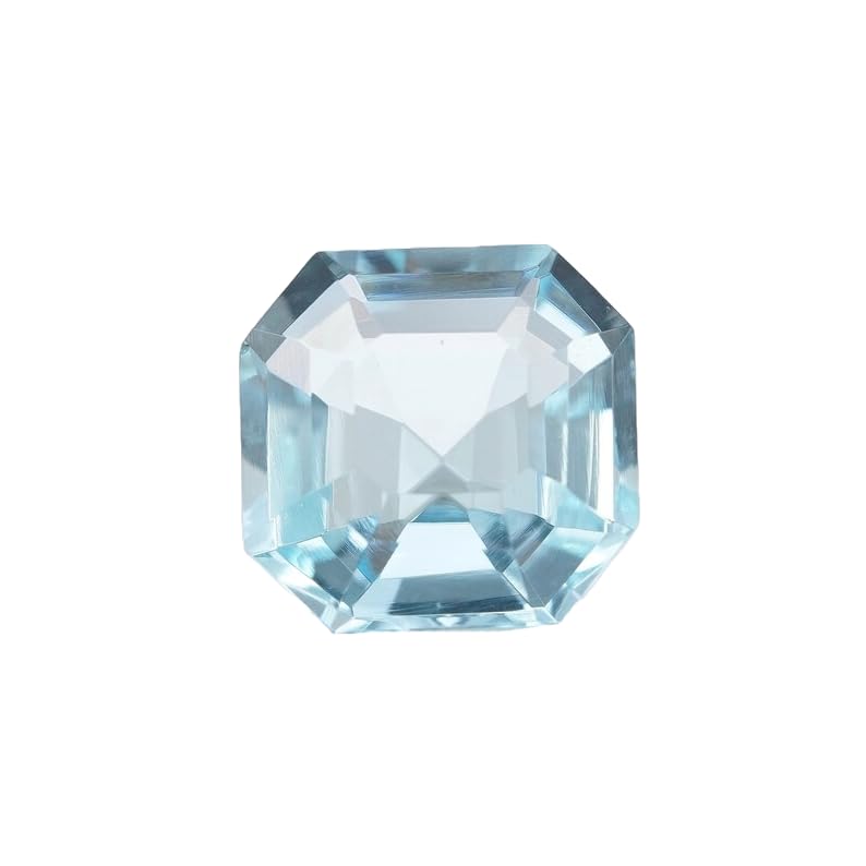 Aigue-marine carrée 14mm pour réussir facilement vos bijoux fait main