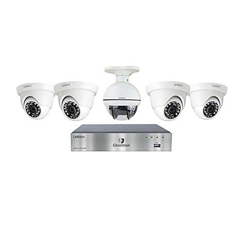 Uniden Guardian G7805D2 2TB DVR (4 Dome & 1 PTZ Camera) Wired Video