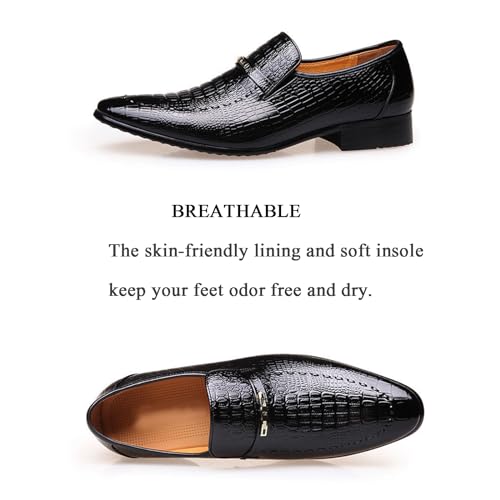 UOQAPRE Men's Oxfords Formal Dress Shoes Classic Oxford Dress Shoes Formal Business Full Leather Shoes for Men4