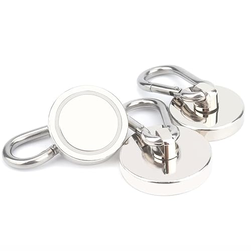 N38 強力マグネット 回転式カラビナフック 防錆加工 超強磁石フック登山バックル登山バックル磁石ネオジム磁石分解可能キッチン/オフィス/ビジネス/バスルーム/アウトドア/壁掛け (KNL 25(3個入))