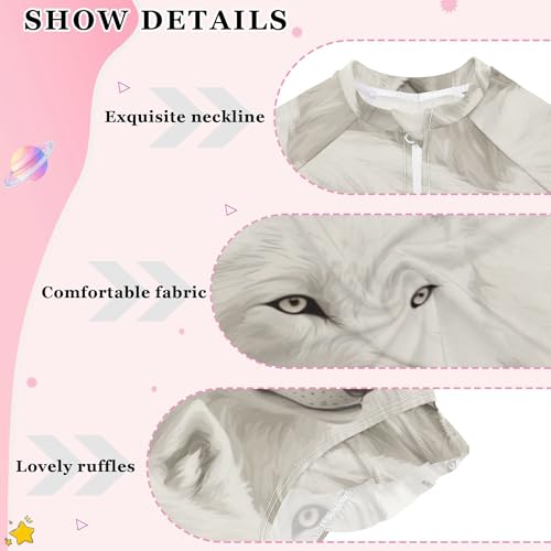 Girl's One Piece Swimsuits with UPF 50+ Sun Protection Rash Guard Swimsuit 3-12 Years4