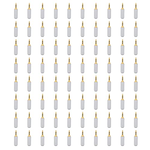 2,5-mm-Kopfhörer-Stereo-Audio-Anschluss, Ersatzstecker für Digitale Produkte, 80-teiliger Metall-Klinkenstecker mit schlankem Design für MP3-Player, Smartphones, Tablets,...