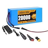 [ Large Battery Capacity ] Ledena doba 52V Lithium-ion Ebike battery has a capacity of 20,000mAH and is suitable for 250W-1000W motors. [ Safe to Use] Equipped with a 40A battery management system (BMS), the battery safeguards against overcharging, o...