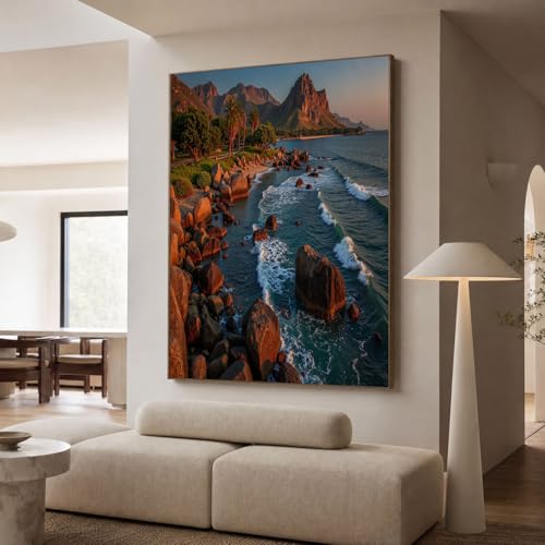 Peintures vagues de Rocky Bay sur toile premium haute définition 60x90