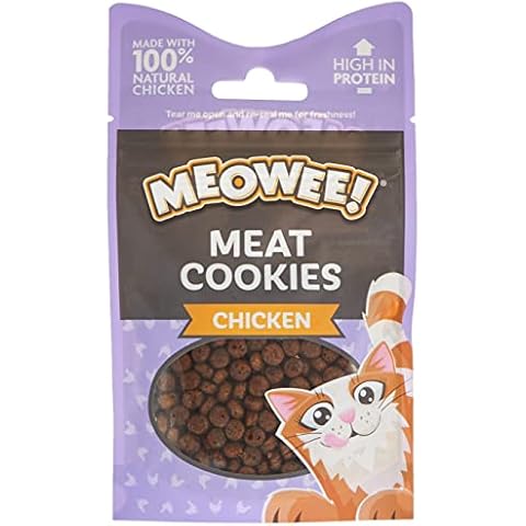 Meowee! - Meat Cookies Chicken - Cat Treats - Packed With Natural Chicken - 40 Grams ? - High In Protein Cat Treats - Case of 12 Cover