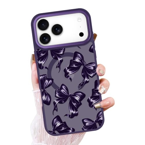 Coque iPhone 17 Pro violette design nœud pour le style quotidien