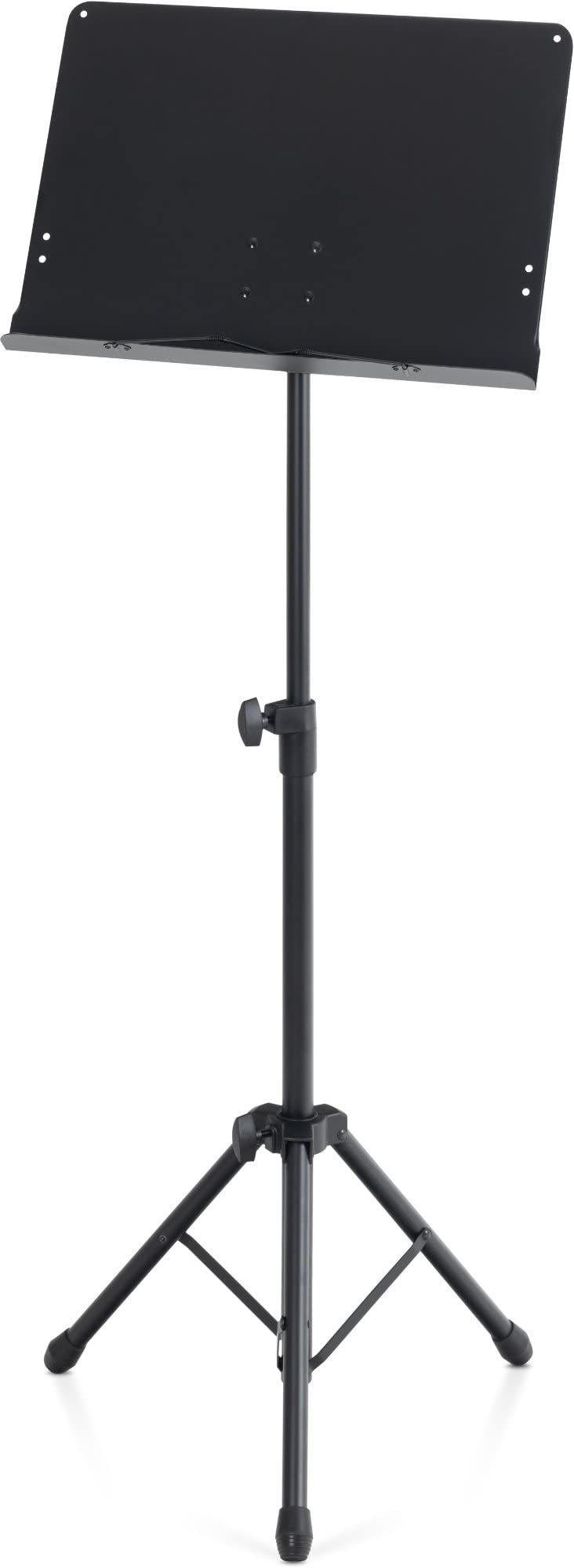 Pronomic OS-01C Orchesterpult (geschlossene Notenauflage, mit Notenklemmen, platzsparend, stufenlos, Prismenverbinder) Schwarz