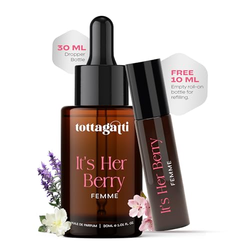 Image of It's Her Berry Perfume Oil for Women - Fruity Floral Long Lasting Attar, Alcohol-Free Oil Based Perfume, Berry Fragrance (30 ml)