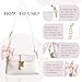 Neptniopllab Polyester Bowknot Shaped Shoulder Strap Extender Exquisite Bowknot Scarf Decoration Replacement Chain for Shoulder Cross-Body Purse Hangbag Making Supplies (Pink)
