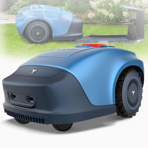 Robot Lawn Mower, Updated 2024 Programming, Self Installation Kit Included, Mows Up to 1/4 Acre, 33% Slope, APP Control, Low Noise (62dB) and Rain Sensor (Battery & Charger Included)
