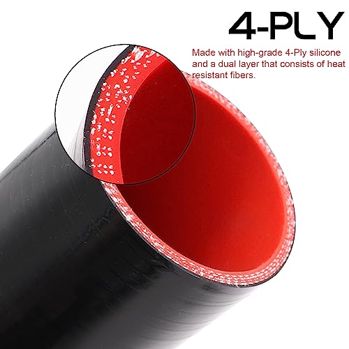 Image of 90 Degree ID 2.75inch(70mm) Elbow Coupler Silicone Hose 4-Ply with 2PCS Stainless Steel T-Bolt Clamp