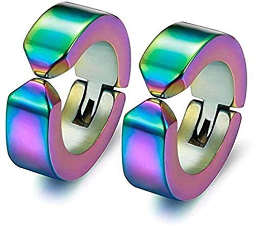 hunky dory fluorescent Stainless Steel Non - Piercing, Clip-on Earring For Men-picture-33