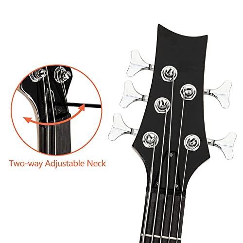 image for Ktaxon Electric Bass Guitar 5 String Bass Guitar with 20 Watt Amplifie
