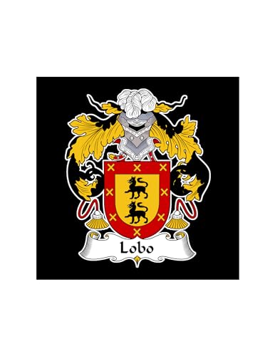 Carpe Diem Designs Lobo Family Crest/Coat of Arms Ceramic Tile for Coaster, Hot Plate, Trivet or Decorative Accent