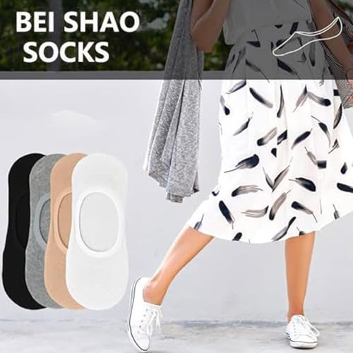 No Show Liner Socks Women - Low cut Invisible Cotton Sneaker Socks with Non Slip Grips3