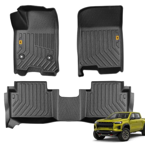CAT® JustFit™ 3D Custom Fit Floor Mats for Chevy Colorado GMC Canyon 2023 2024 2025 2026 Crew Cab, Heavy Duty All Weather Floor Liners Laser Measured, Chevy Colorado Accessories GMC Canyon Accessories by CAT - Used condition - US$100.91