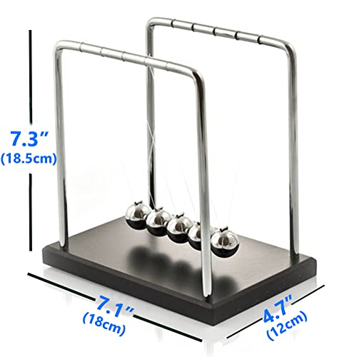 Davi Collection Newtons Cradle/Pendulum Balls, Physics Educational Balance Balls Desktop Decoration Swinging Ball Desk Toy For Office Home Living Room Science Gift #TOP4