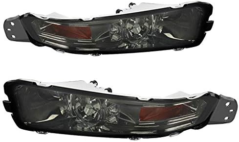 Carpartsinnovate for Ford 05-09 Mustang Replacement Turn Signal Front Bumper Lights Lamps Smoke Lens