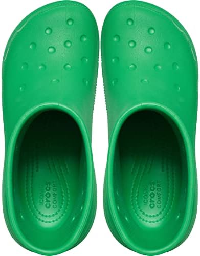 Crocs Unisex-Adult Classic Crush Rain Boots, Grass Green, 10 Women
