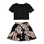 Black Tropical Printed