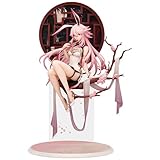 XAGVHIM Honkai Impact 3 Yae Sakura(12.9in/33cm) 1:8 Scale Cheongsam Cherry Blossoms Sitting Posture Action Figure PVC Boxed Static Cartoon Character Statue/Model Collectibles/Gifts/Decorations