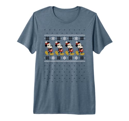 T-shirt Noël Mickey Mouse Disney vêtement blanc coton pour adulte