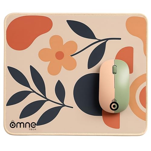 Image of Mousepad for Desk | Smooth Waterproof Surface, Anti-Slip Rubber Base, Durable & Comfortable Mouse Pad for Office, Laptop & Computer (Abstract Leaf Patten)