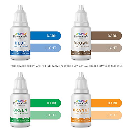Image of Liquid Colours (Signature Collection + Essential Collection) for Bath Bomb & Melt & Pour Soap Making - Set of 16 (15 ml Each)