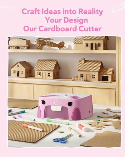 Image of BeaverBot Kids Cardboard Cutter Tool for Ages 3+, Safe Power Bladeless DIY Construction Kit, Educational STEM & STEAM Craft Toy, Creative Upcycled Hands-On Learning Gift for Boys & Girls, Rabbit