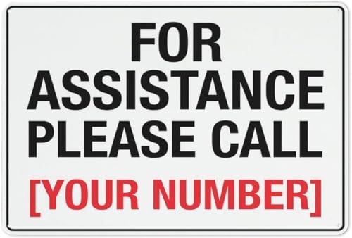 Public Area On-Site Service Call Prompt Sign 8"x12" rust proof reflective aluminum plaque fit for office store community indoor outdoor public space service guidance mark