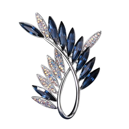 Image of Flower Brooch,Broches Jewelry with Austria Crystal Women's Brooches & Pins (Blue)