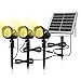 Produktbild MEIKEE Solar Gartenlampe 3 Stück mit Erdspitze, solarbetriebene Lampe Gartenscheinwerfer IP66 wasserdichter schwenkbarer Scheinwerfer für Garten, Terrasse, Weg, Auffahrt, Dekoration, 3000K warmweiß