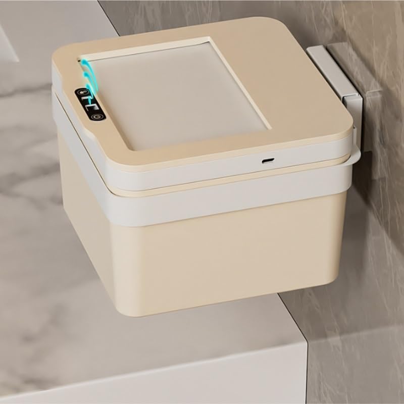 Desktop Intelligent Sensing ABS Garbage Bin Car Mounted Wall Storage Box Office Bathroom Tissue