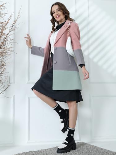 Image of PLAGG Women's Notched Lapel Long Overcoat