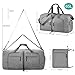 Dimayar 65L Travel Duffle Bag for Men Women - Foldable Duffel Bag with Shoes Compartment - Overnight Bags Waterproof & Tear Resistant(Gray)