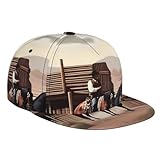 dngser berretto da baseball alla moda traspirante con stampa wild west life per uomo e donna, regolabile, perfetto per viaggi, attività all'aperto, sport, nero, nero, taglia unica