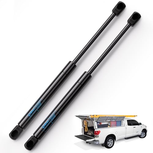 C16-06389 14 Inch 24Lb/107N Gas Struts Shocks for Camper Shell Door Gas Prop Spring Lift Support for Truck Tool Box Lid Leer Cap are Top Rear Window Canopy Topper Door, 2PCS