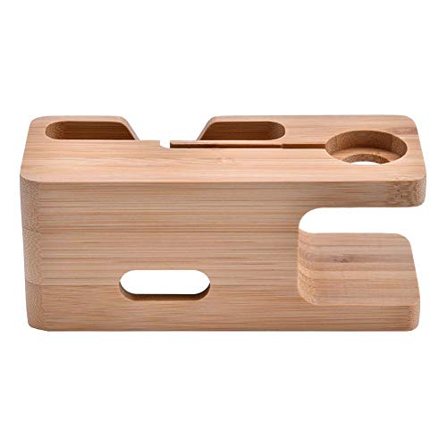 Chargeur bambou iPhone iWatch support téléphone et montre - 6