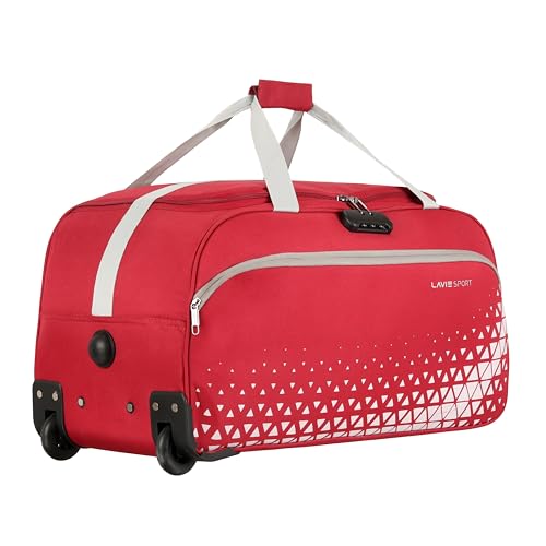 Image of Lavie Sport 62L Anti-Theft Axle Wheel Duffle Bag | Polyester Bag | Combi Lock with Attached Shoulder Strap| Duffle Bag for Men & Women
