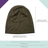 styleBREAKER Damska czapka beanie z dżetami i nitami,Czarny meliert