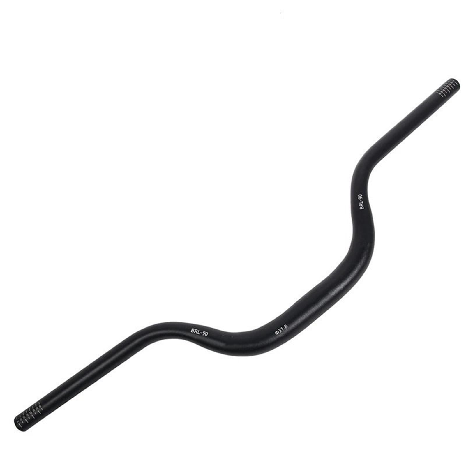 Pièces de guidon en alliage d'aluminium, 31.8mm 720mm 780mm, 30/50/90/120mm Moto Barre Montante Montage(31.8-720-90mm-Black)