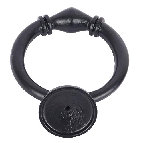 Skandh Iron Antique Design Round Ring Door Knocker (Black Powder Coated) #TOP5