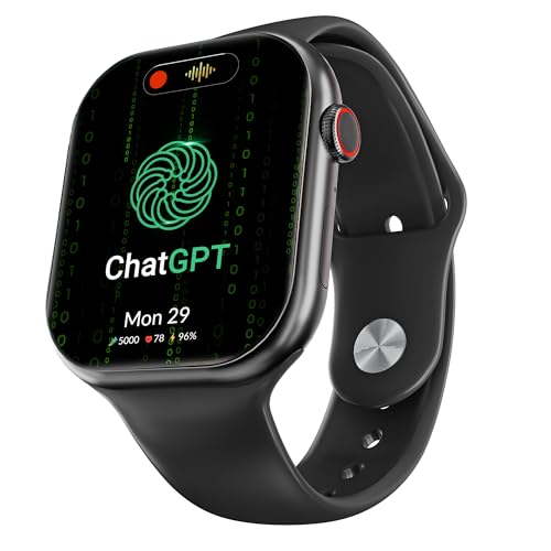 Image of CrossBeats Ignite S3 Max Advanced Dual chip Bluetooth Calling Smart Watch, 1.91 inch 3D Curved UHD Display, 200+ smartwatch Faces, in-Built Game, 10 Days Battery Life, Spo2 & Heart Rate Monitoring-Black