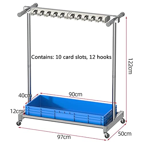 Support utilitaire pour balais et serpillères avec chariot de rangement