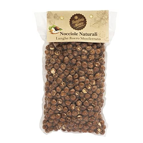 Destefanis & Novero | Avellanas Naturales del Piamonte tgt, Crudas Descascarado, con Piel y sin tostar, fruto seco saludable, fuente de vitaminas y fibra, perfectas para desayunos y aperitivos, 1 kg